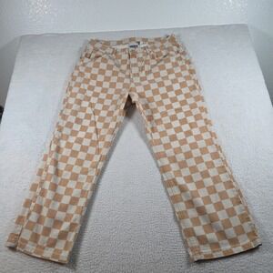 The Ragged Priest Jeans Women Sz 36 Checkered High Rise Straight Leg Punk Rock